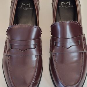 Marc Fisher Women’s Wine Burgundy Penny Loafers 5.5M